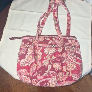 Small Vera Bradley Raspberry Paisley Shoulder Bag